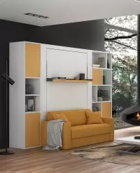 Lit escamotable horizontale avec banquette