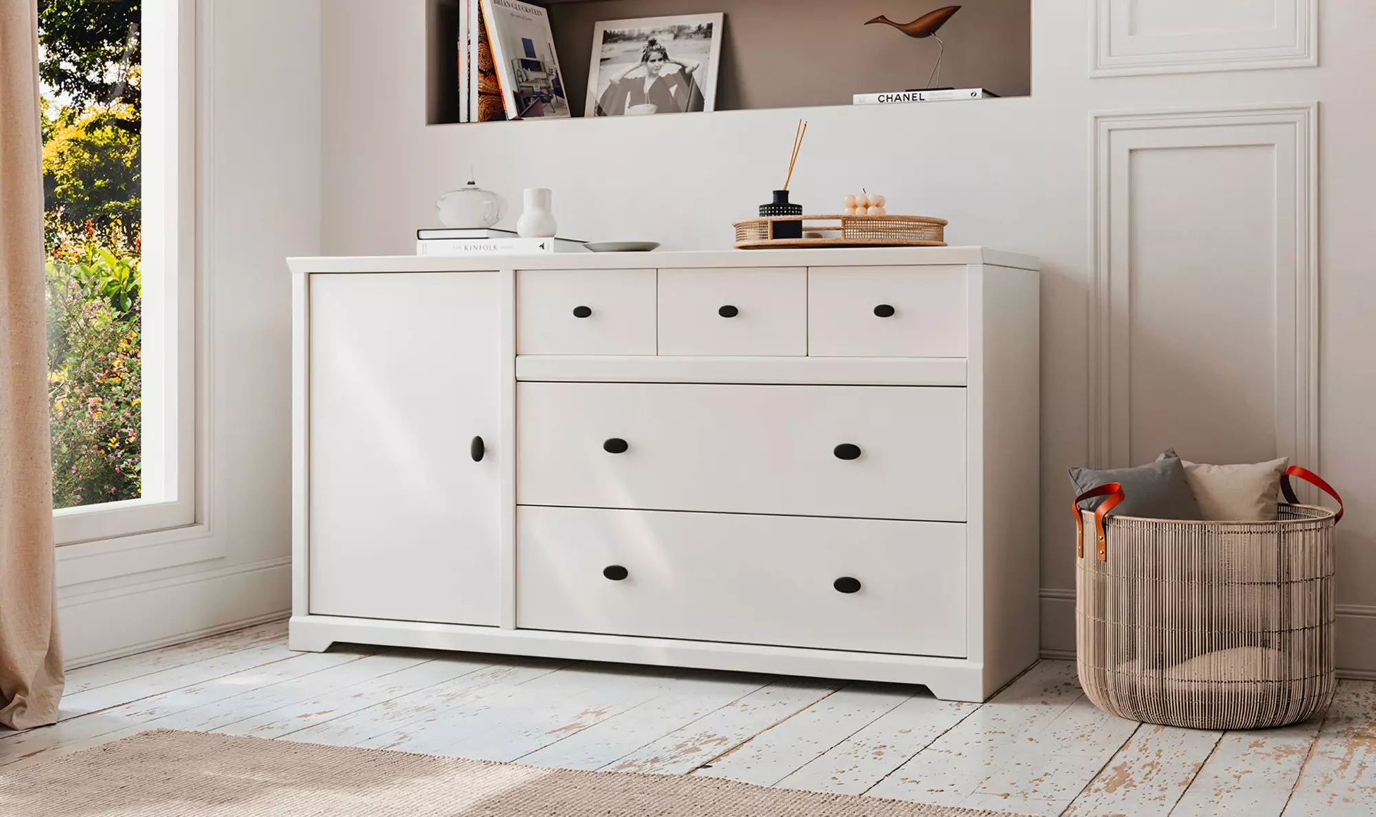 Commode 'Espace' 12 Tiroirs Avec Séparateurs - En Résine Antichoc PEHD, Dimensions L220 X P150 X H180 Cm