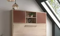 Meuble bibliothèque avec rangements et 2 portes