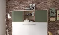 Meuble bibliothèque avec rangements et 2 portes