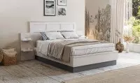 Lit coffre de rangement 2 places avec sommier