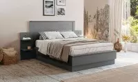 Lit coffre de rangement 2 places avec sommier
