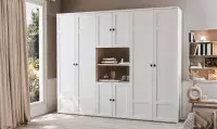 Armoire dressing 4 portes battantes 2 niches
