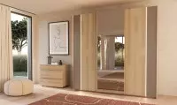 Armoire dressing 3 portes coulissantes avec éclairage led