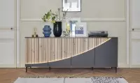 Buffet 4 portes laquées largeur 226 cm