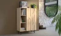 Vaisselier 1 porte 3 niches largeur 85 cm