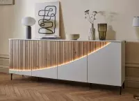 Topaze - buffet 4 portes craie