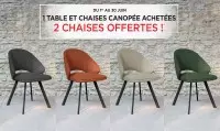 PROMO 4 chaises canopée