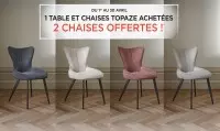 Promo Tables et chaises Topaze
