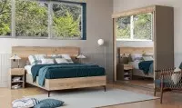 Ecorce - ambiance lit droit avec armoire