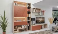 bibliotheque couleur ocre