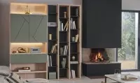 bibliotheque vert cendre