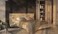 lit en bois industriel