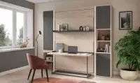 Lit escamotable vertical avec bureau ferme