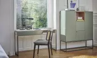 meuble de bureau vert cendre