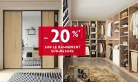 Réduction 20% sur le rangement sur-mesure